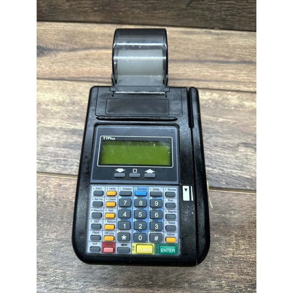 Hypercom Model T7‎ PLUS Credit Card Terminal Reader No Power Cord Not Included